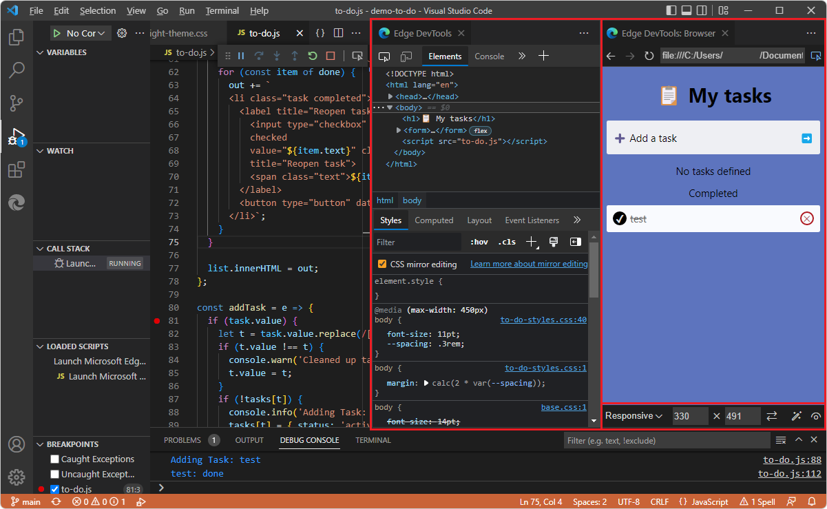 Visual Studio Code Integrated Browser