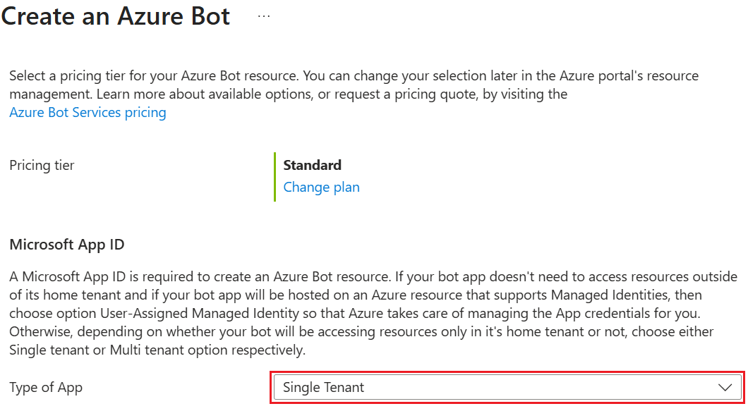 Screenshot: Auswählen von mehrinstanzenfähigem Mandanten für Microsoft AppID