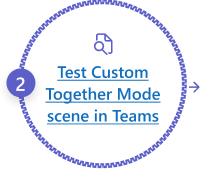 Testen Sie Szenen im benutzerdefinierten Zusammen-Modus in Teams.