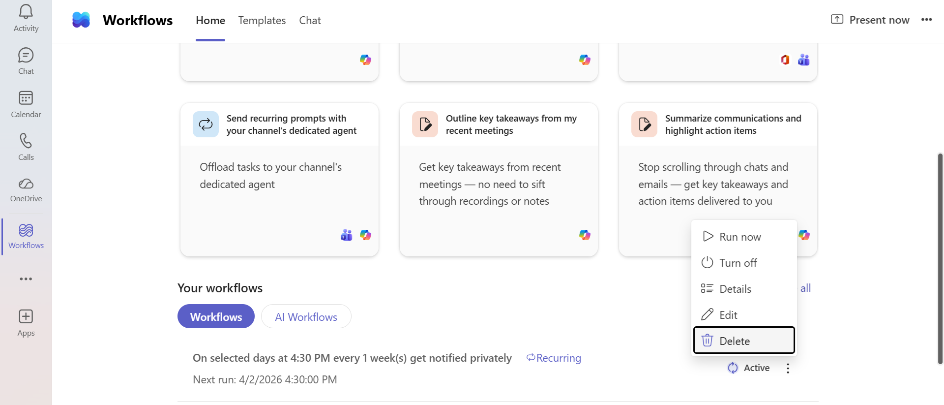 Workflowlöschung.