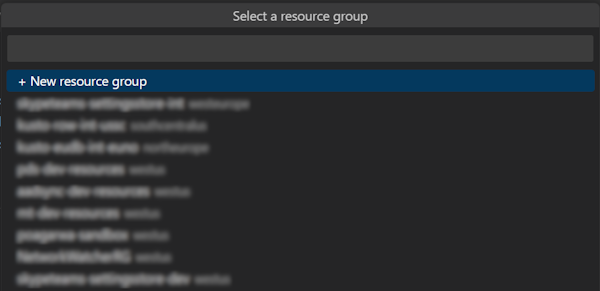 Screenshot: Ressourcen für die Bereitstellung