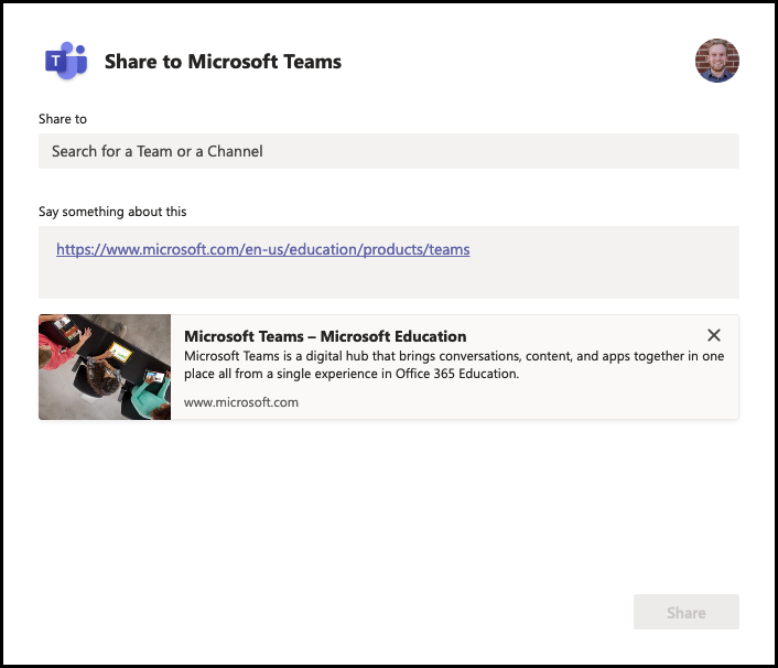 Share-to-Teams-Popup