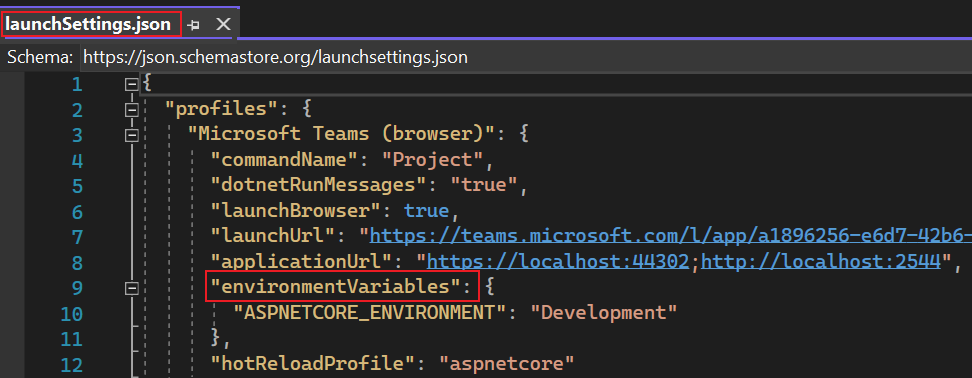 Screenshot: Hinzufügen von benutzerdefinierten Umgebungsvariablen