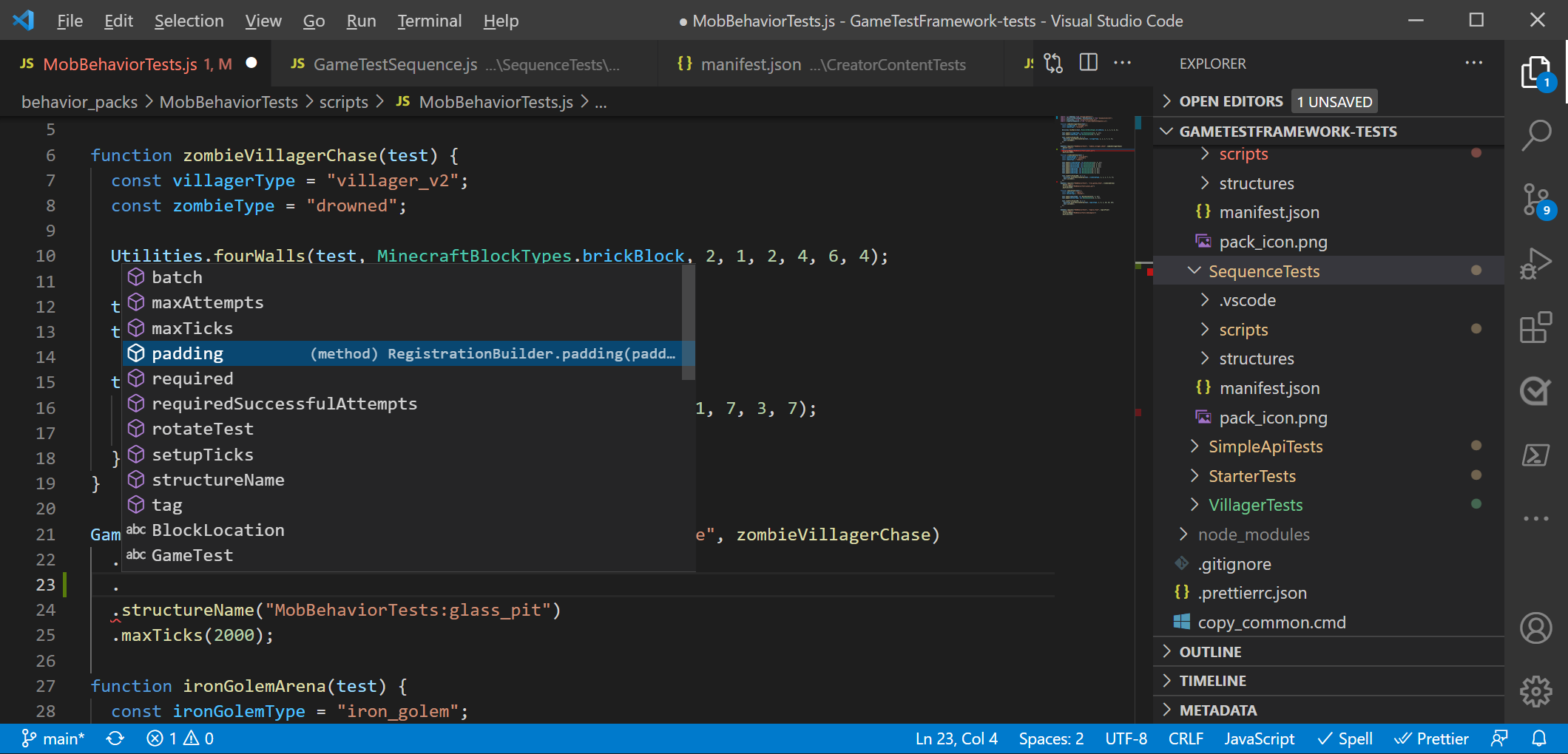 Automatische Vervollständigung in Visual Studio Code