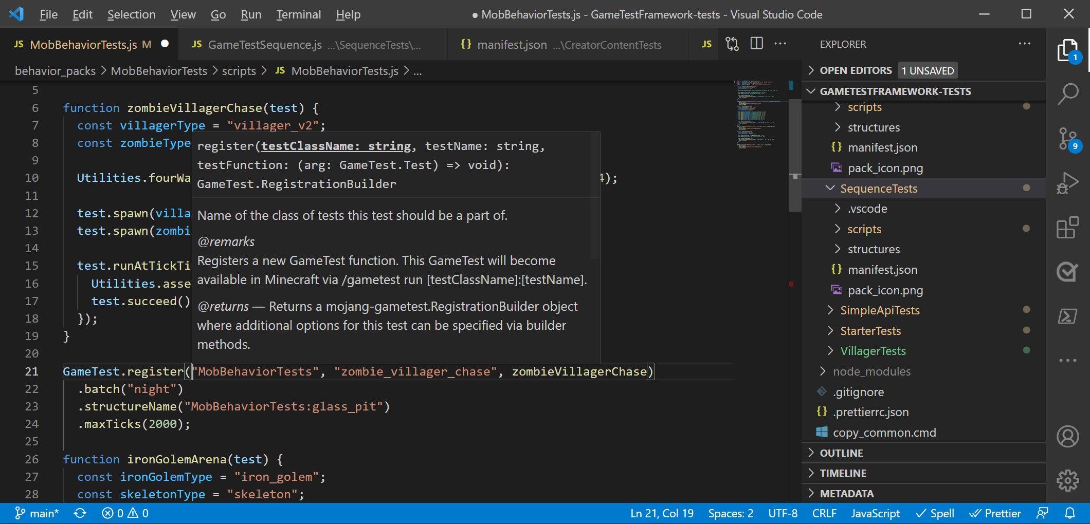 Inline-Referenzdokumentation in Visual Studio Code
