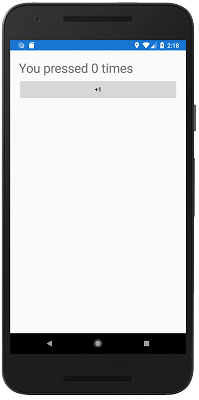 Einfache native App, die im Android-Emulator ausgeführt wird