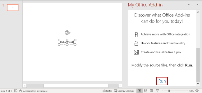 PowerPoint mit einem Bild eines Hundes und dem Text 