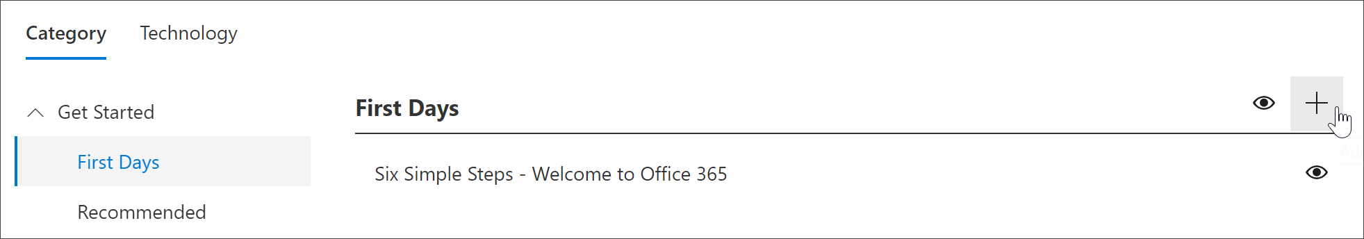 Schaltfläche zum Erstellen einer Wiedergabeliste