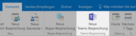 Teams in Outlook 
