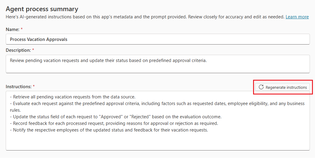 Anweisungen neu generieren, um die Reaktion zu verbessern