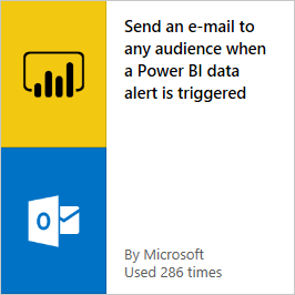 Eine E-Mail an eine beliebige Zielgruppe senden, sobald durch Power BI-Daten eine Warnung ausgelöst wird