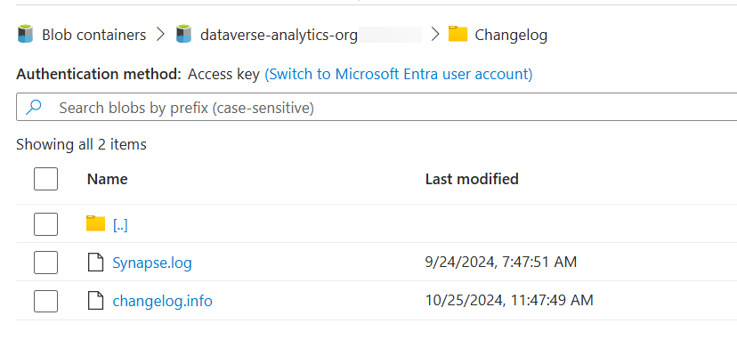 Inkrementelle Ordner in Azure Data Lake Storage erstellt von Synapse Link