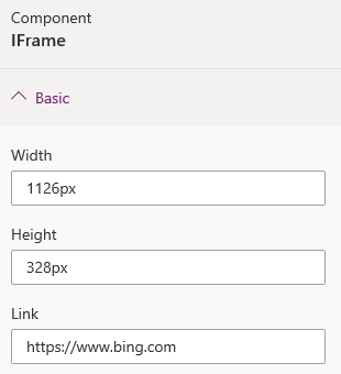 iFrame-Eigenschaften IFrame-Eigenschaften