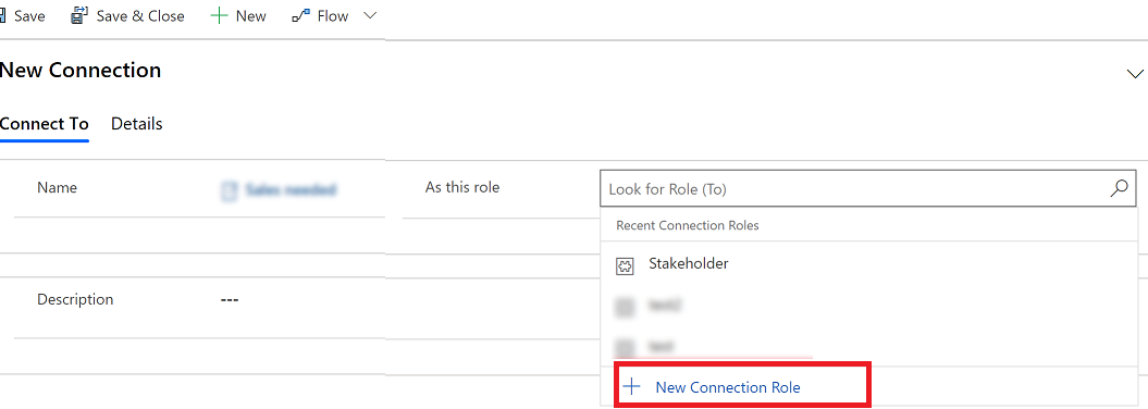 Wählen Sie die neue Verbindungsrolle aus.