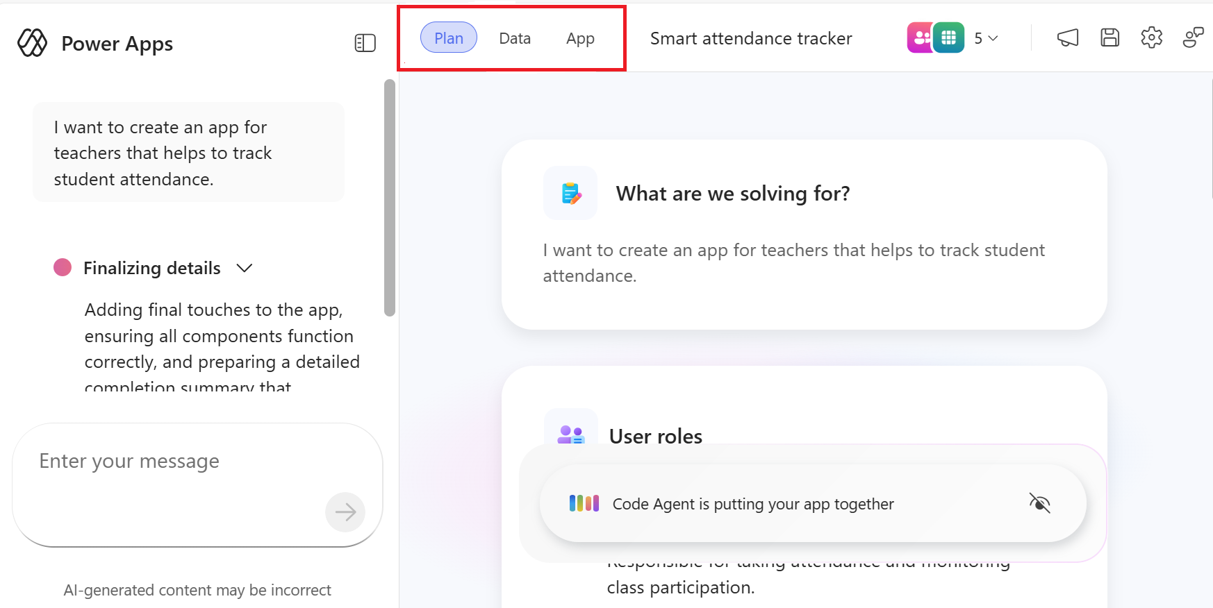 Plan, Daten und App anzeigen 