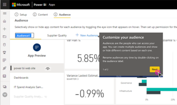 Screenshot of Manage audience access tab.