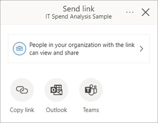 Screenshot of Send link dialog box.