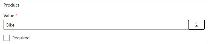 Screenshot eines veränderbaren Standardwerts.