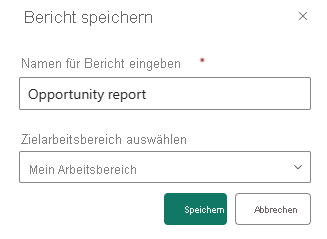 Screenshot of Save your report dialog.