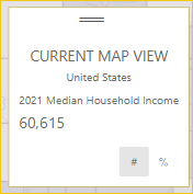 Screenshot of data displayed with use of an infographic.