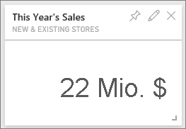 Kachel „This Year’s Sales“
