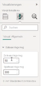 Screenshot of the format pan with option to set data reduction count.