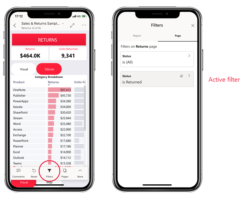 Screenshot des Bereichs 