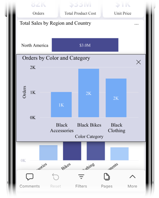 Screenshot einer QuickInfo für eine Berichtsseite.