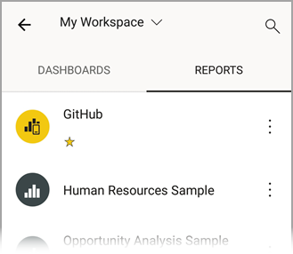 Screenshot von Berichten in 