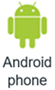 Screenshot des Symbols, das eine Android-Gerätekategorie für die Unterstützung mobiler Power BI-Apps darstellt.