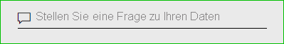 Screenshot: Power BI-Dienst mit dem Q&A-Fragefeld