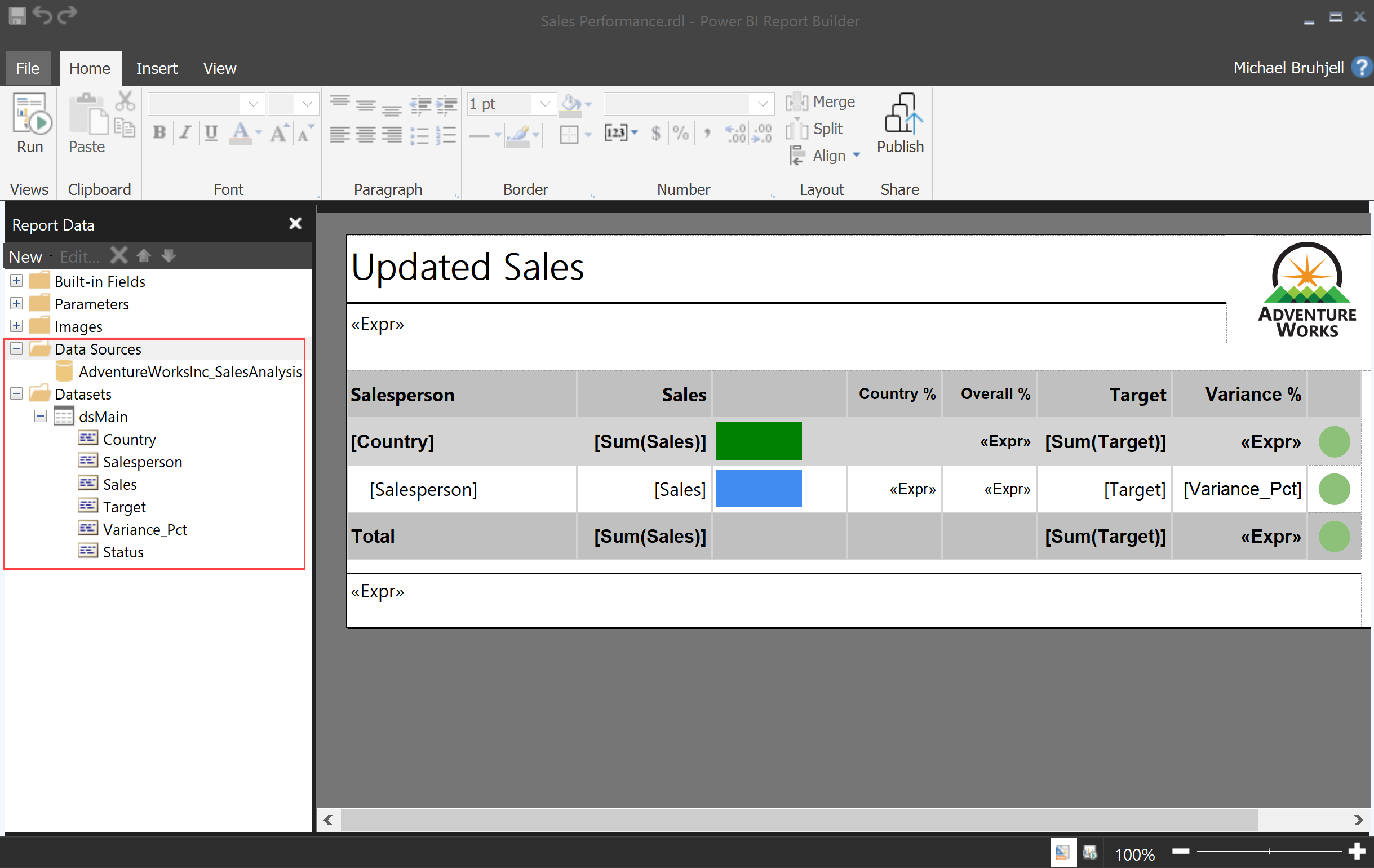 Power Bi Report Builder Custom Date Format