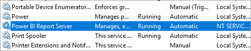Report Server-Windows-Dienst
