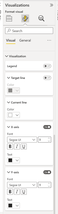 Screenshot showing other metric formatting options.