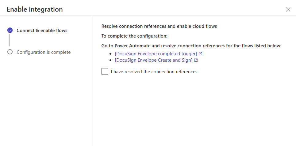 Ein Screenshot der „Integration aktivieren“-Optionen im Designstudio.