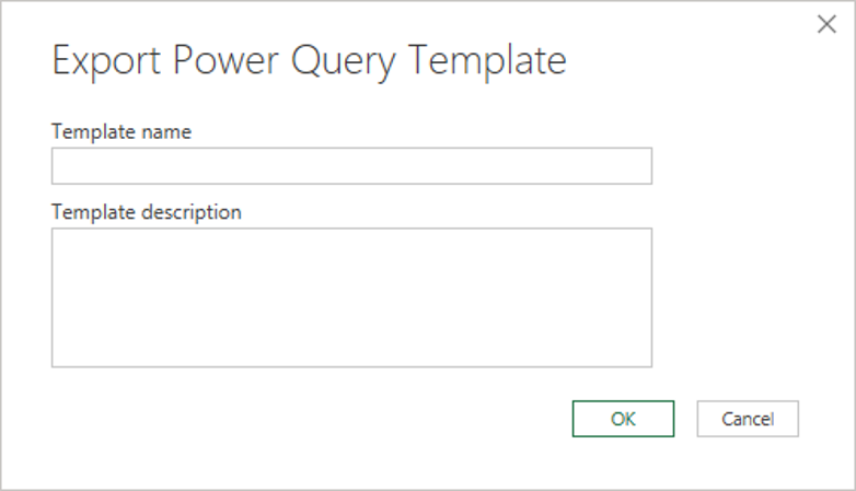 Eigenschaften für Power Query-Vorlage festlegen