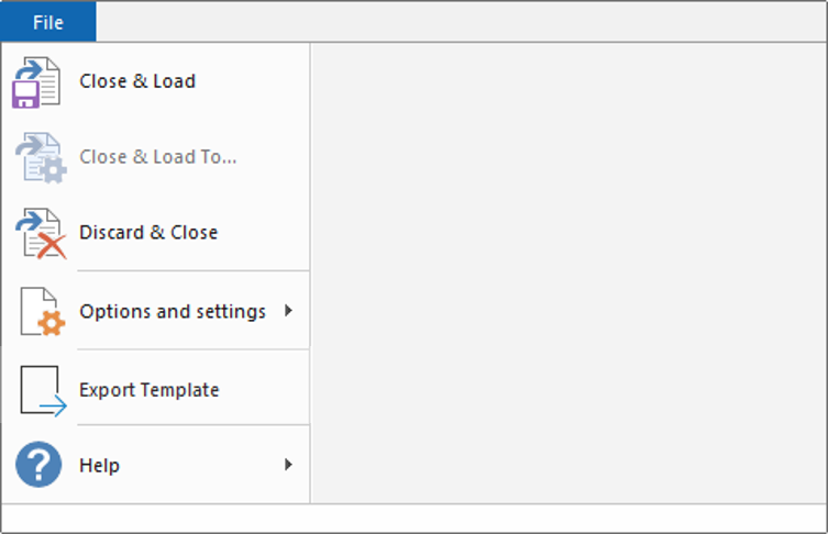 Power Query-Vorlagen über das Menü „Datei“ in Power Query in Excel erstellen