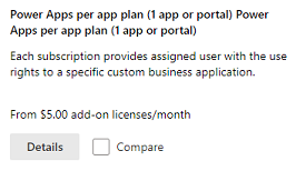 Power Apps pro App-Plan.