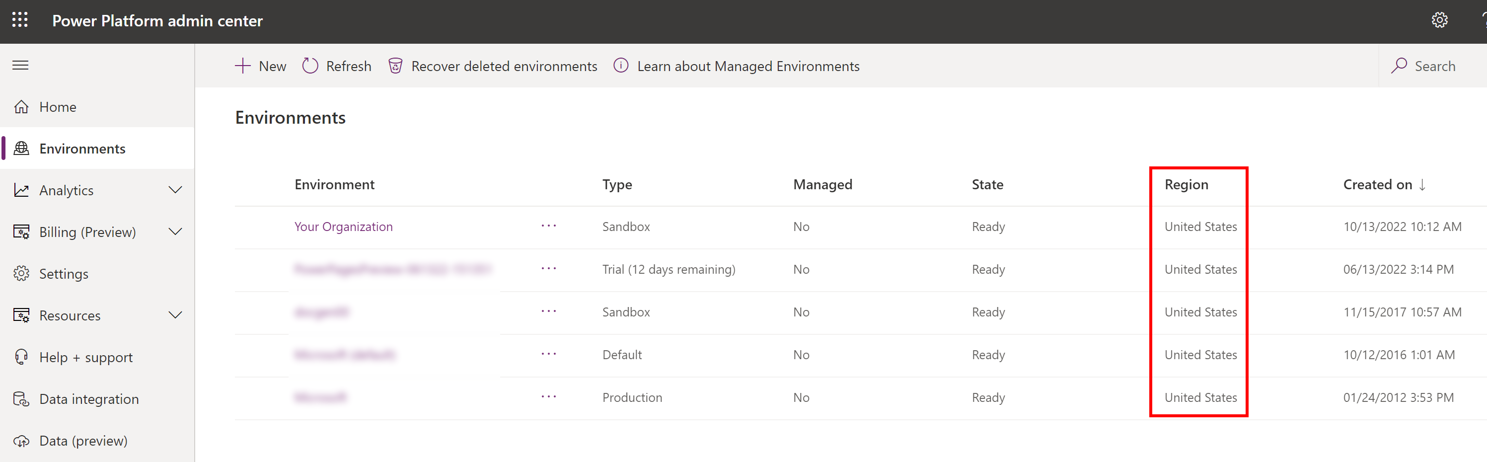 Die Region Ihrer Umgebung anzeigen