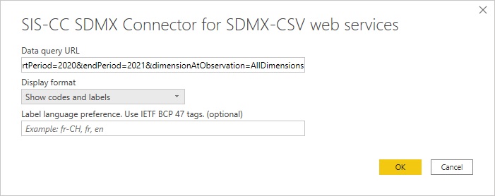 SIS-CC SDMX Verbinden zu Daten.