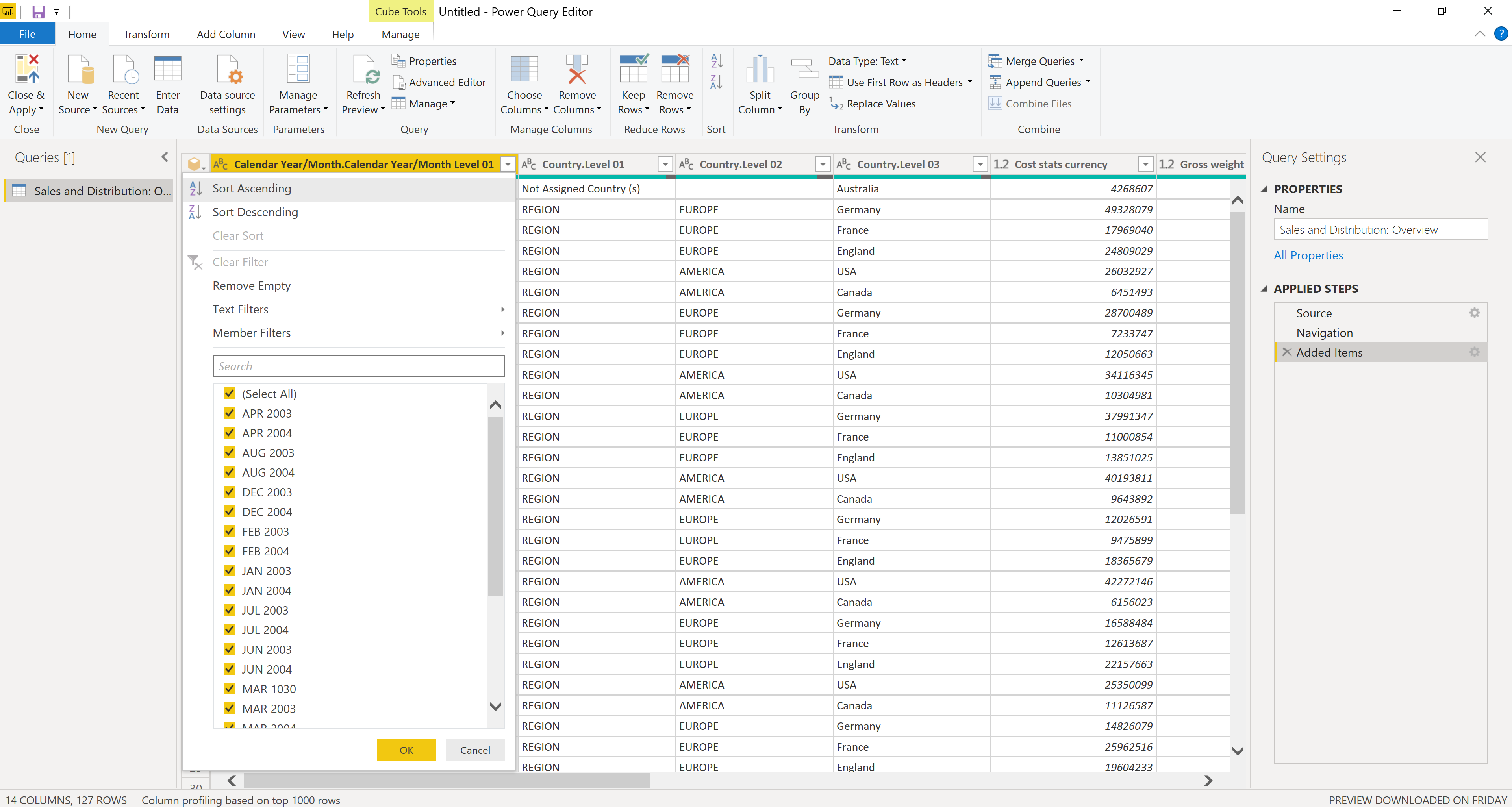 Transformieren und Filtern eines SAP BW-Datasets - Power Query | Microsoft  Learn