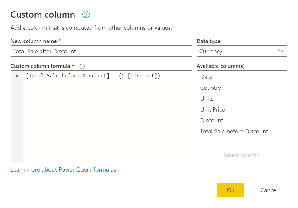 Power Query If Column Value Is In List