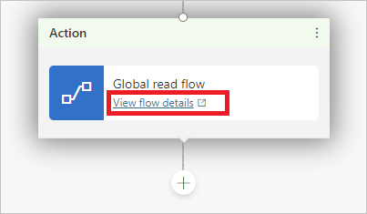 Markieren von „Flowdetails anzeigen“ für einen Flow in einem Thema.