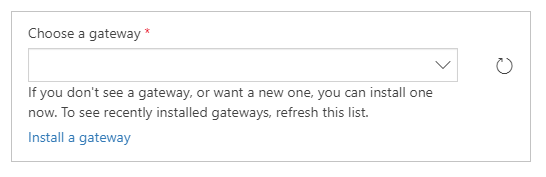 Auswählen des Gateways Gateway auswählen.
