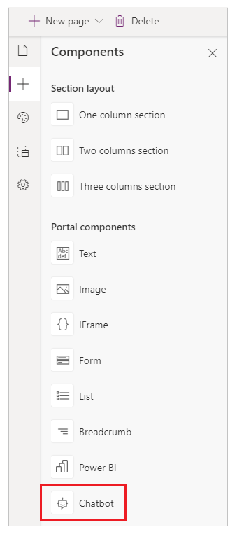 Chatbot-Komponenten zu einer Seite hinzufügen Chatbot-Komponenten zu einer Seite hinzufügen