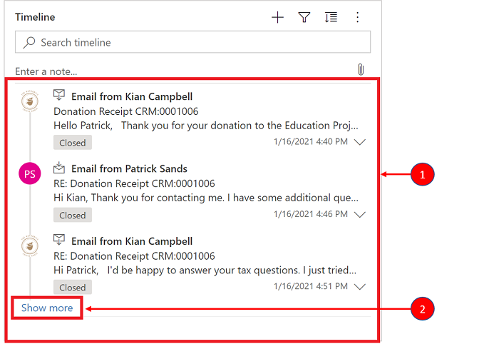 Reduzierte Thread-E-Mail-Ansicht Reduzierte Thread-E-Mail-Ansicht.