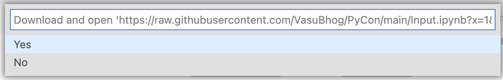 Screenshot, der die Downloadaufforderung zeigt