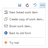 Add an item to the work item toolbar.