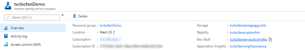 Screenshot, der das Kopieren des Schlüsseltresornamens zeigt.