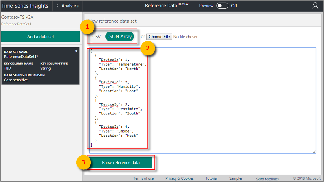 JSON-Daten einfügen
